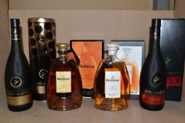 FOUR BOTTLES OF COGNAC comprising two botttles of Hennessy Fine de Cognac 40% vol. 70cl and two
