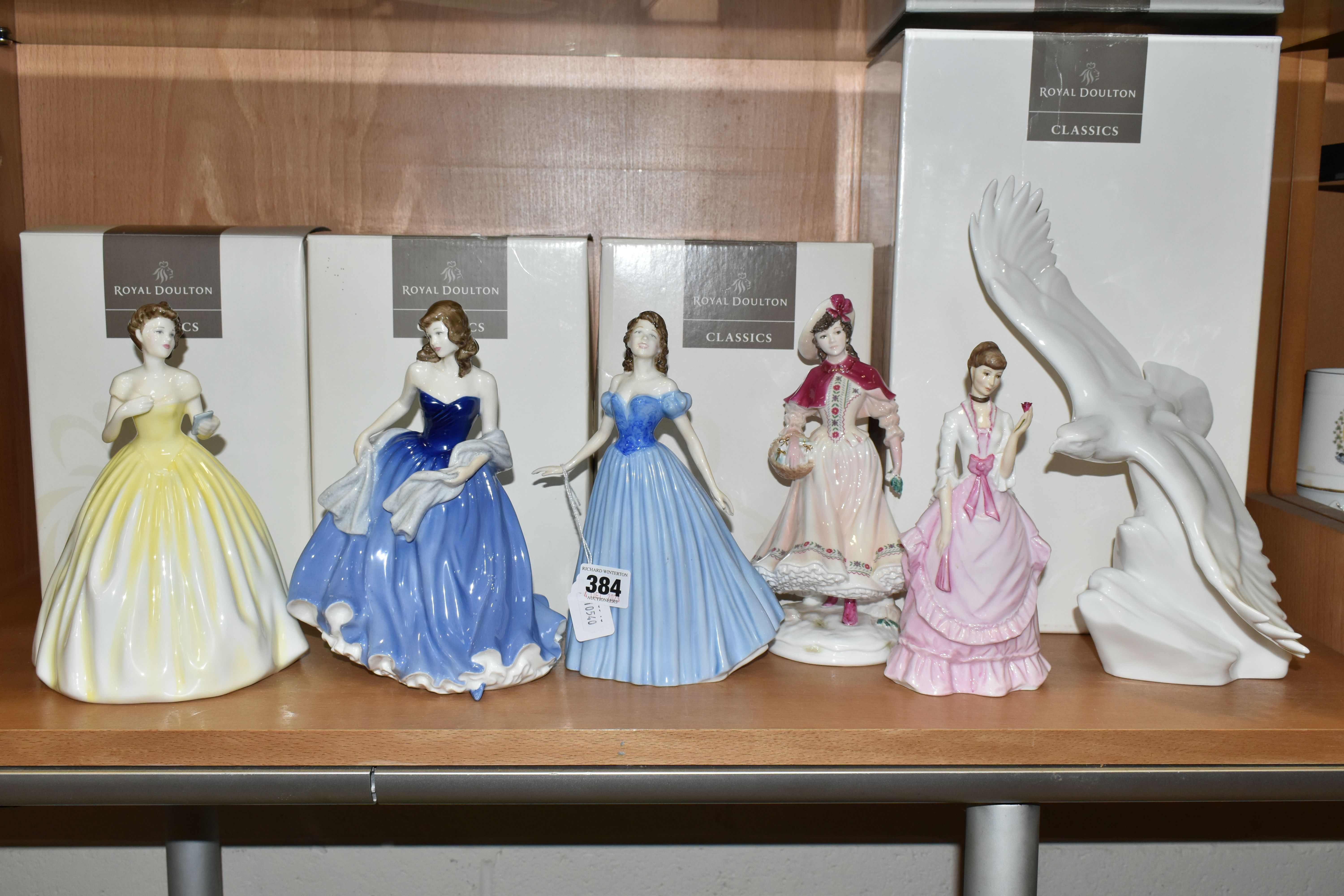 FIVE ROYAL DOULTON FIGURINES, to include a boxed 'Images Of Nature' collection Soaring High
