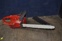 AN ALINA EURO 40 PETROL CHAINSAW with 16in cut (engine pulls freely but hasn't been started)