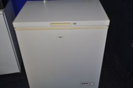 A LOGIK CHEST FREEZER width 73cm depth 54cm height 85cm (PAT pass and working at -21 degrees)