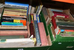 TWO BOXES OF BOOKS containing approximately sixty-five miscellaneous titles in hardback and