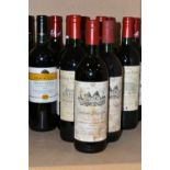 TWELVE BOTTLES OF ASSORTED BORDEAUX CLARET comprising two bottles of CHATEAU BERLIQUET1980 Saint-