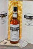 ONE BOTTLE OF MIDDLETON VERY RARE IRISH WHISKEY, Production Strictly Limited, drawn from cask and