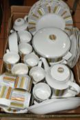 ONE BOX OF MID-CENTURY MIDWINTER 'SIENNA' PATTERN DINNER AND TEA WARE, comprising three covered