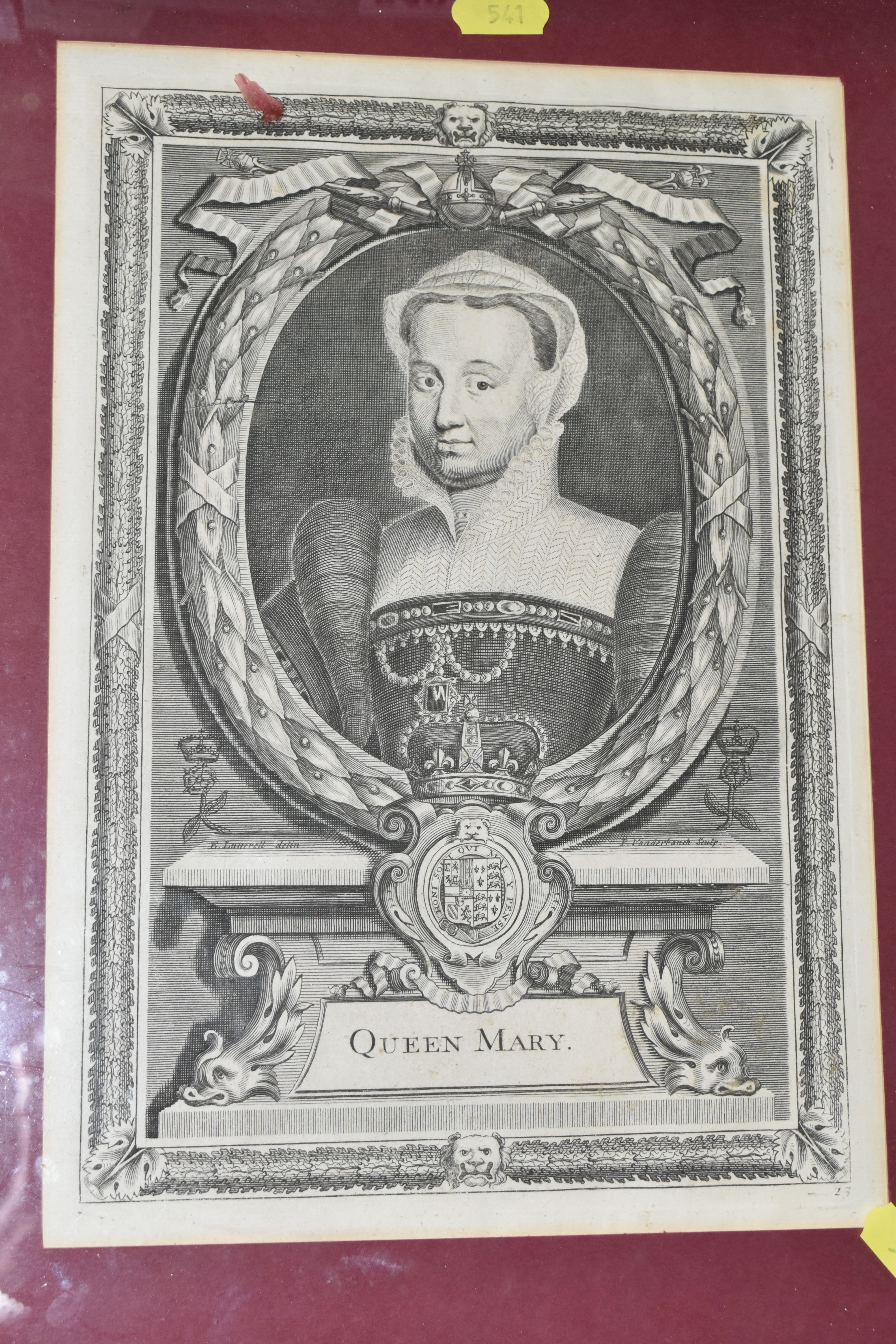 EIGHT QUEEN ELIZABETH I AND QUEEN MARY ENGRAVINGS AND PRINTS, comprising the following Queen - Image 9 of 10