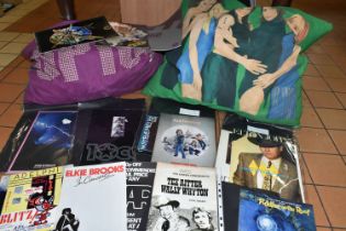 A COLLECTION OF 1980S/1990S OFFICIAL TOUR PROGRAMMES AND TWO SPICE GIRL FLOOR CUSHIONS, comprising