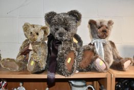 THREE CHARLIE BEARS, comprising 'Burma' CB171718, 'Guy' CB125003, designed by Isabelle Lee, together