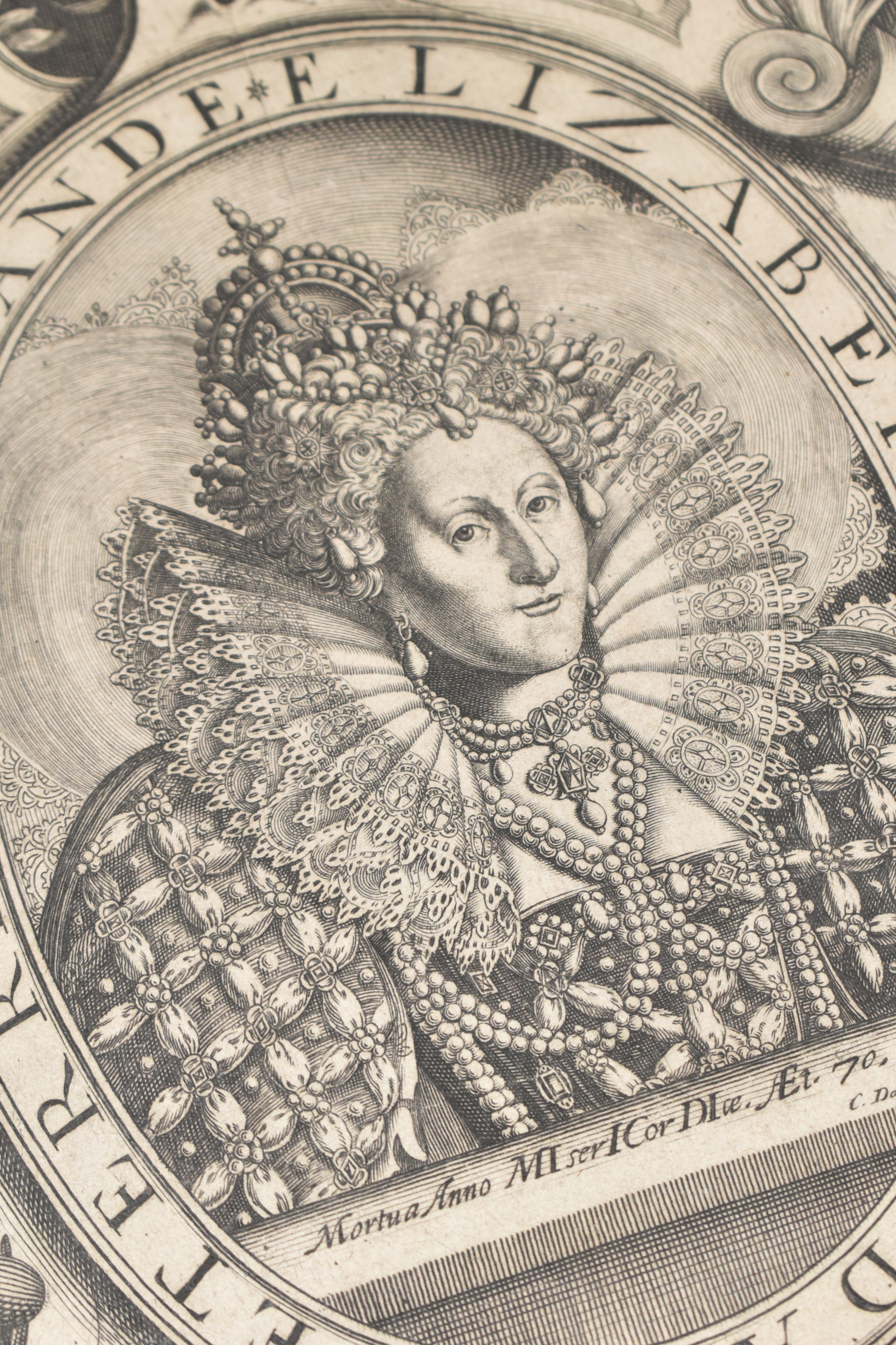 EIGHT QUEEN ELIZABETH I AND QUEEN MARY ENGRAVINGS AND PRINTS, comprising the following Queen - Image 6 of 10