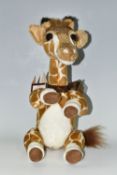 A CHARLIE BEARS 'REECH' GIRAFFE SOFT TOY, no CB161638, designed by Isabelle Lee, fully jointed, with