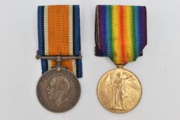 A PAIR OF WORLD WAR ONE MEDALS, to include George V 1914-1918 service medal with ribbon, and a