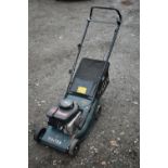 A HAYTER HUNTER 41 PETROL LAWNMOWER (condition report: engine turns, untested any further)