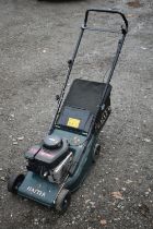 A HAYTER HUNTER 41 PETROL LAWNMOWER (condition report: engine turns, untested any further)