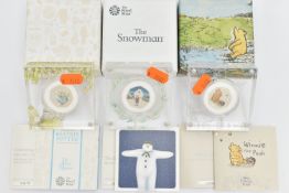 THREE ROYAL MINT SILVER PROOF FIFTY PENCE COINS TO INCLUDE: 2019 The Snowman 50p 8g 27.30mm .925