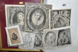 EIGHT QUEEN ELIZABETH I AND QUEEN MARY ENGRAVINGS AND PRINTS, comprising the following Queen