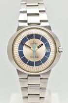 AN 'OMEGA' DYNAMIC WRISTWATCH, automatic movement, round dial signed 'Omega' automatic Geneve
