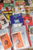 ONE BOX OF FOOTBALL & THEATRE PROGRAMMES to include rare and interesting editions, domestic and