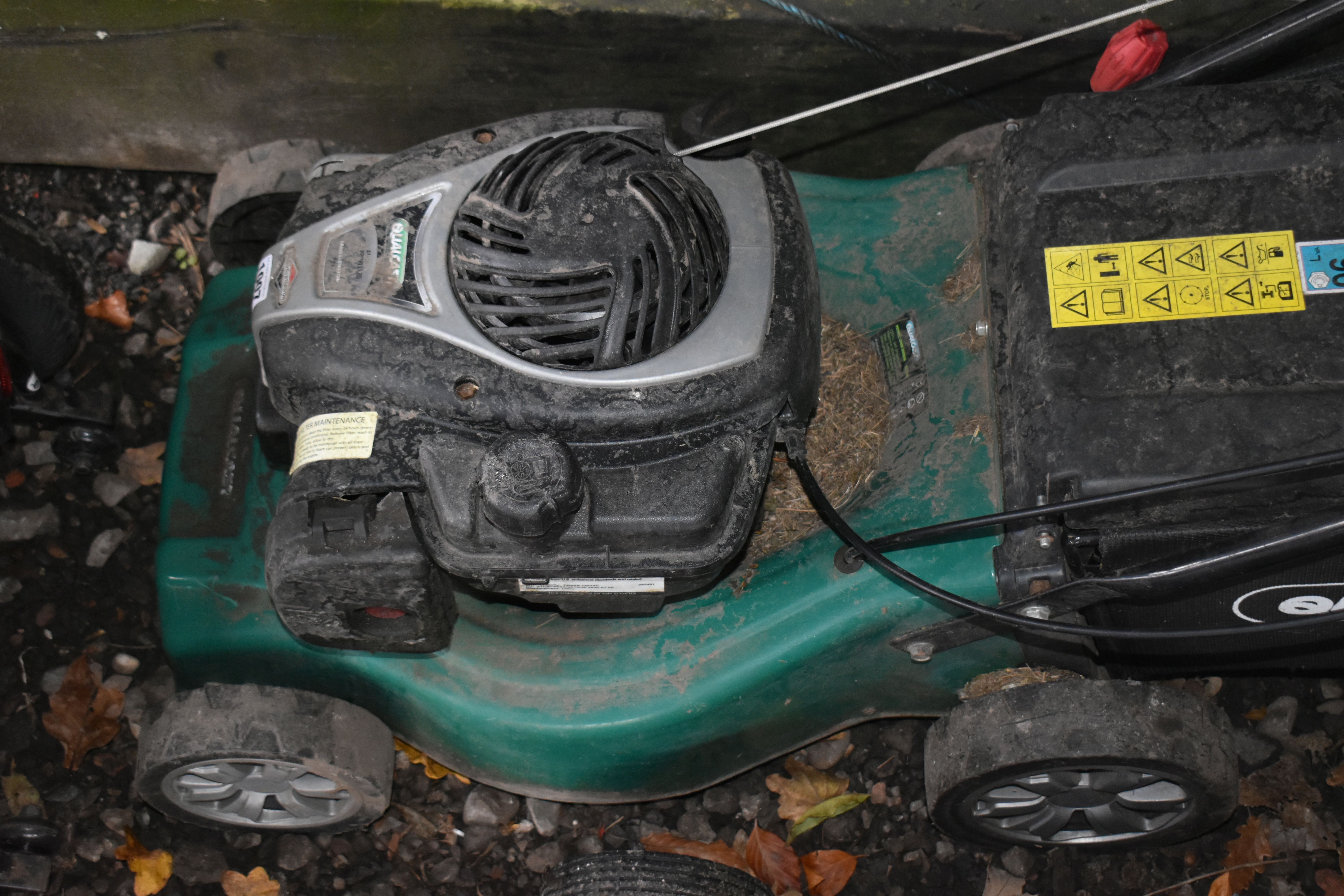 A QUALCAST 41CM SELF PROPELLED PETROL LAWNMOWER (condition report: engine turns, untested any - Image 2 of 2