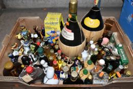 ONE BOX OF ALCOHOL comprising a large collection of 'Miniatures' from Europe and America to