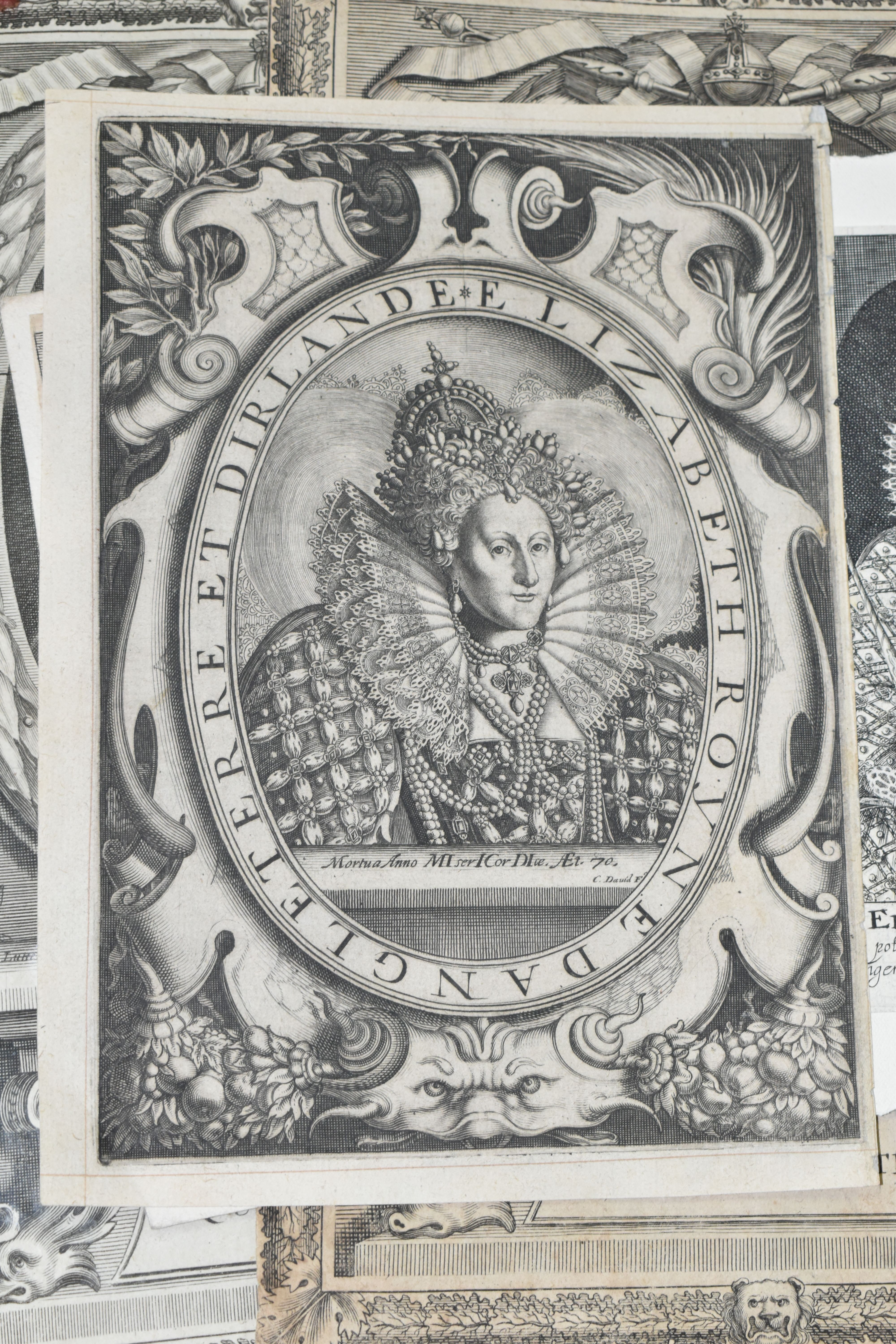 EIGHT QUEEN ELIZABETH I AND QUEEN MARY ENGRAVINGS AND PRINTS, comprising the following Queen - Image 5 of 10