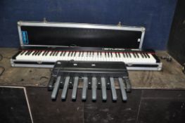 A FATAR STUDIO 88 MIDI MASTER KEYBOARD in a flight case with power supply (PAT pass, powers up but