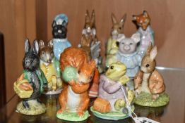 A COLLECTION OF BESWICK BEATRIX POTTER'S CHARACTER FIGURINES, comprising Jemima Puddle-Duck, Peter