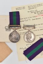 TWO MALAYA MEDALS, one with box and loose ribbon, awarded to '2298817 PTE H.G.Roberts R.A.M.C',