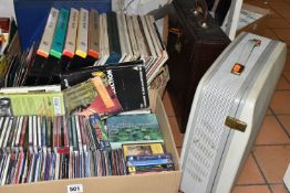 TWO BOXES OF LP RECORDS AND CDS, mostly classical music, artists include Tchaikovsky, Mozart,