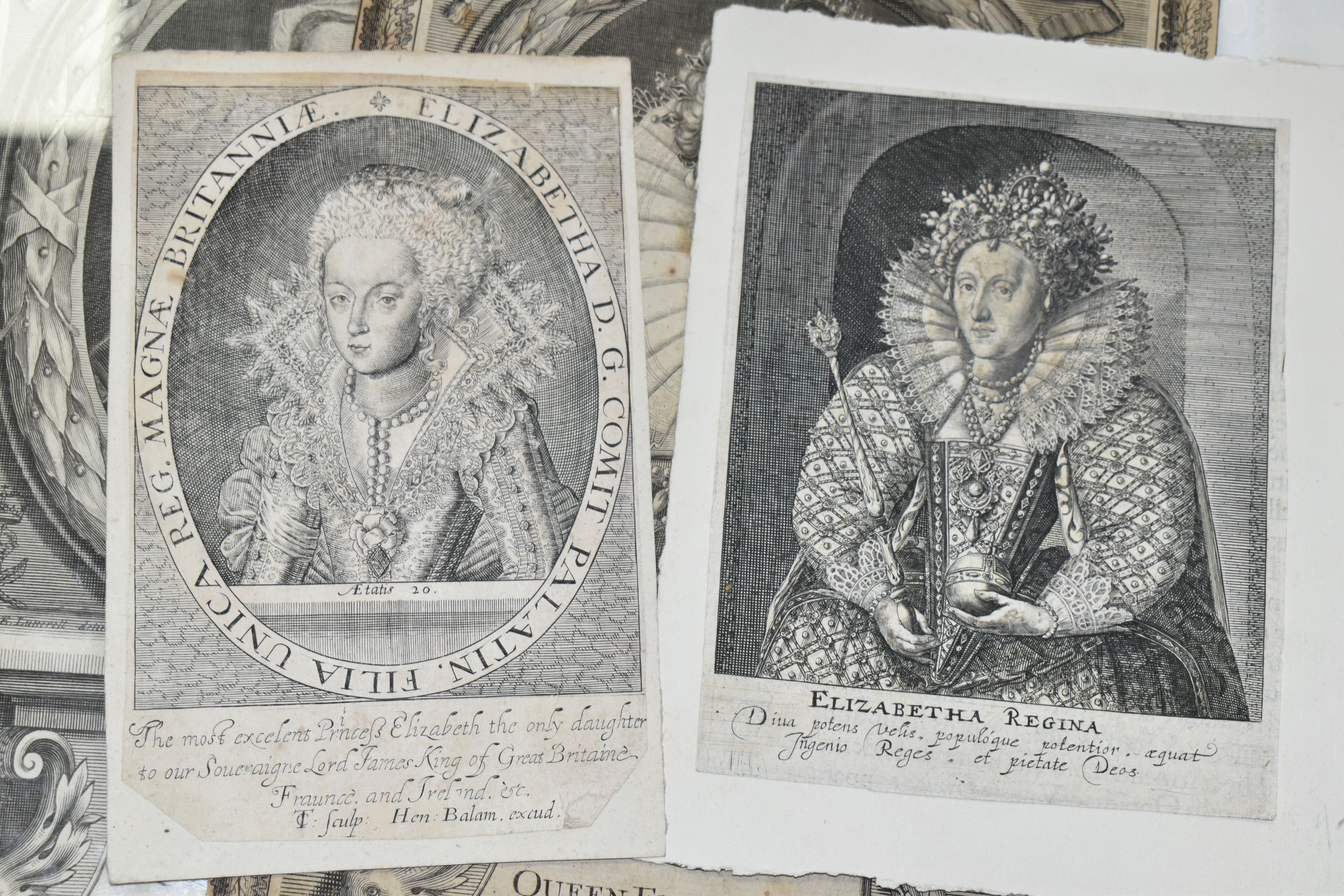 EIGHT QUEEN ELIZABETH I AND QUEEN MARY ENGRAVINGS AND PRINTS, comprising the following Queen - Image 4 of 10
