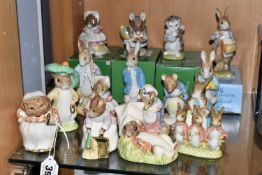 SIXTEEN BESWICK AND ROYAL ALBERT BEATRIX POTTER FIGURES, comprising Beswick - The old woman who