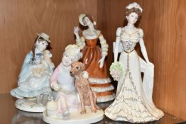 FOUR COALPORT FIGURINES, comprising Golden Age: Charlotte A Royal Debut, limited edition 9103/12500,