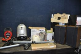 A COLLECTION OF HOUSEHOLD ELECTRICALS including an Electrolux Mega power vacuum cleaner (PAT pass
