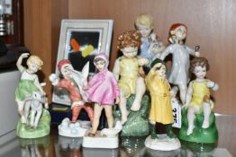 A COLLECTION OF ROYAL WORCESTER FIGURINES, comprising 'Monday's Child Is Fair of Face', 'Thursday'
