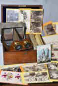 A MAHOGANY AND BRASS R & J Beck Achromatic Stereoscope, Patent Mirror no. 2289 in a walnut case (