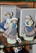 THREE BOXED LLADRO FIGURES, comprising Sweet Scent 5221, Pretty Pickings 5222 and Spring is Here
