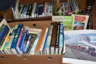 THREE BOXES OF BOOKS, over sixty hardbacks, to include mostly natural history of Britain, America