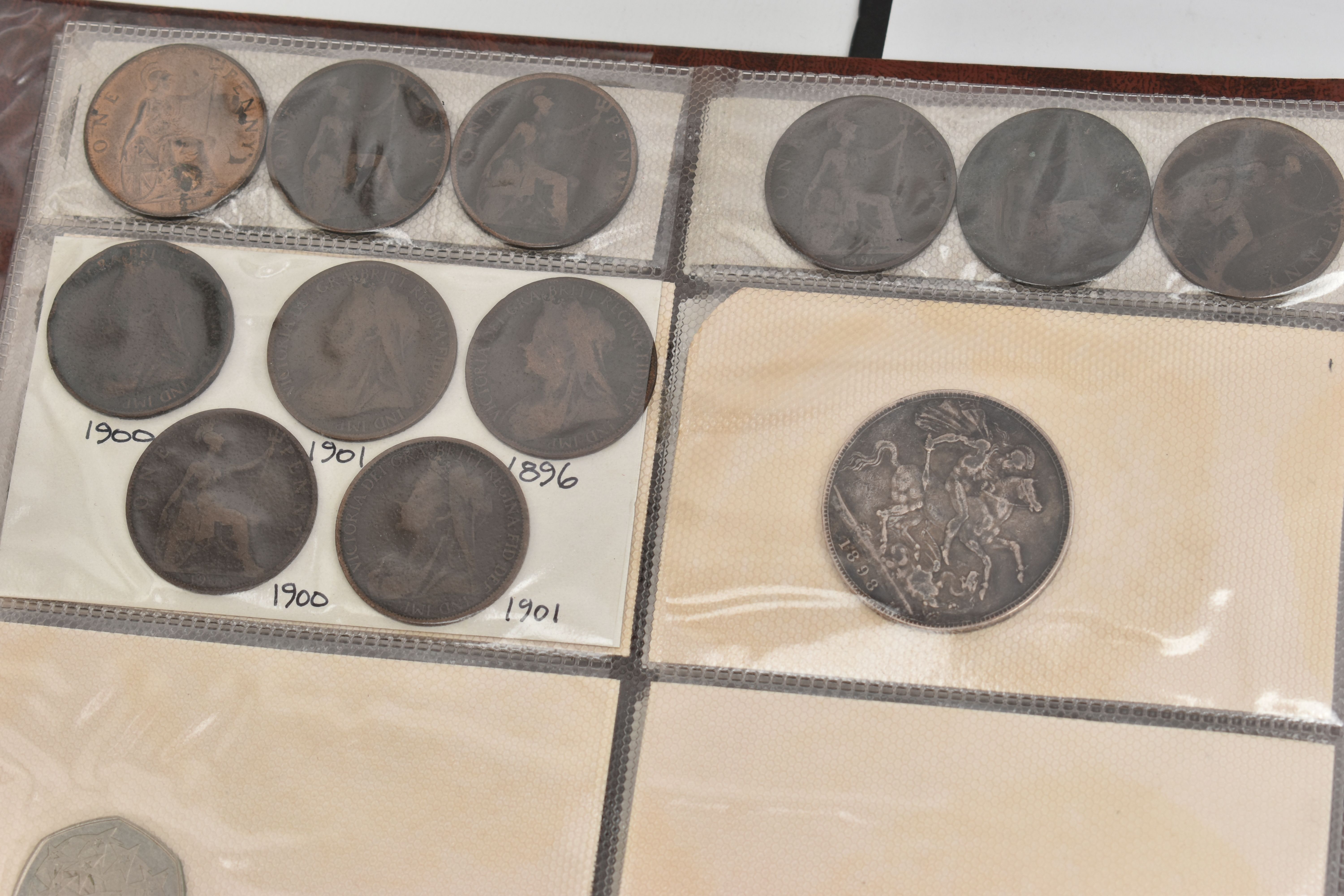 TWO COIN ALBUMS AND TIN OF MAINLY UK COINAGE, to include approximate over one kilo of mixed Silver - Image 8 of 14
