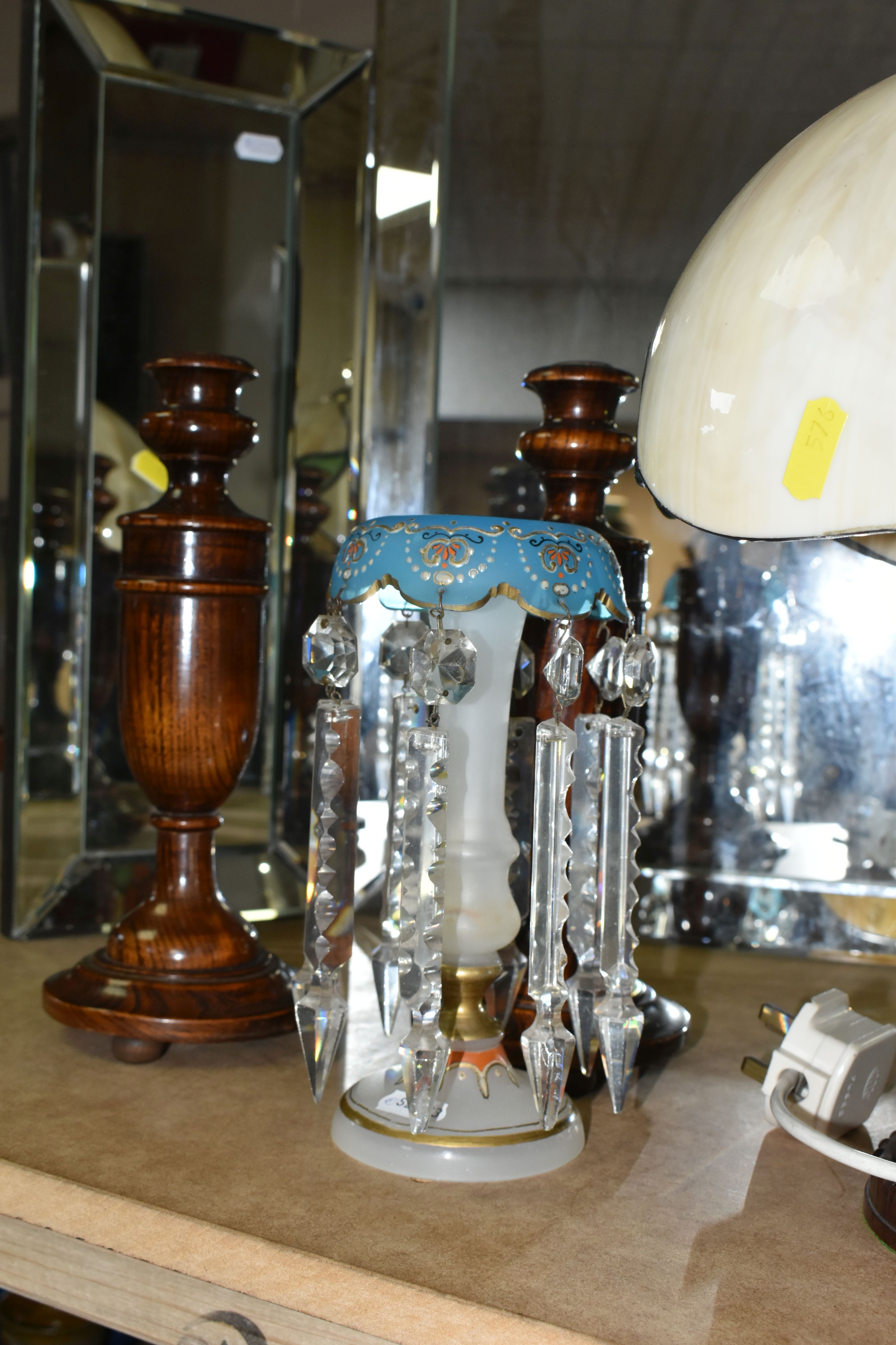 A TRIPLE DRESSING TABLE MIRROR, height 60cm (chipped in one corner), a pair of early 20th century - Image 4 of 6