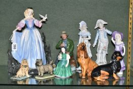 A GROUP OF FIGURINES AND FIGURES OF DOGS, comprising The Franklin Mint/The House of Fabergé '