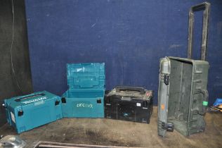 A MAKITA TRIPLE POWER TOOL CASE and a Hardigg heavy duty instrument case with handle and two