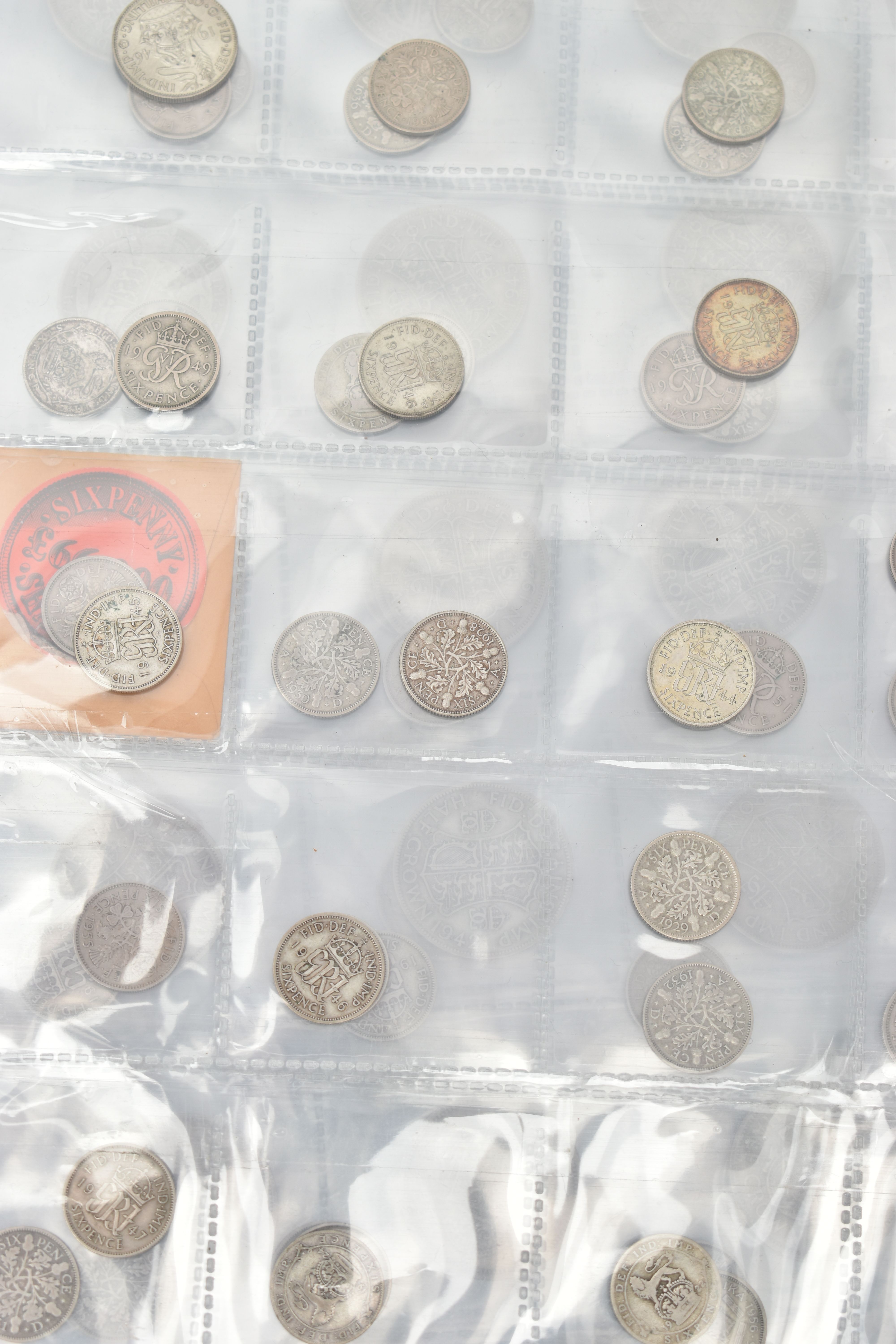 TWO COIN ALBUMS AND TIN OF MAINLY UK COINAGE, to include approximate over one kilo of mixed Silver - Image 9 of 14