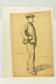 JOSEPH MILNER KITE (1862-1946) A SKETCH OF A MALE FIGURE. the full length study depicts a male