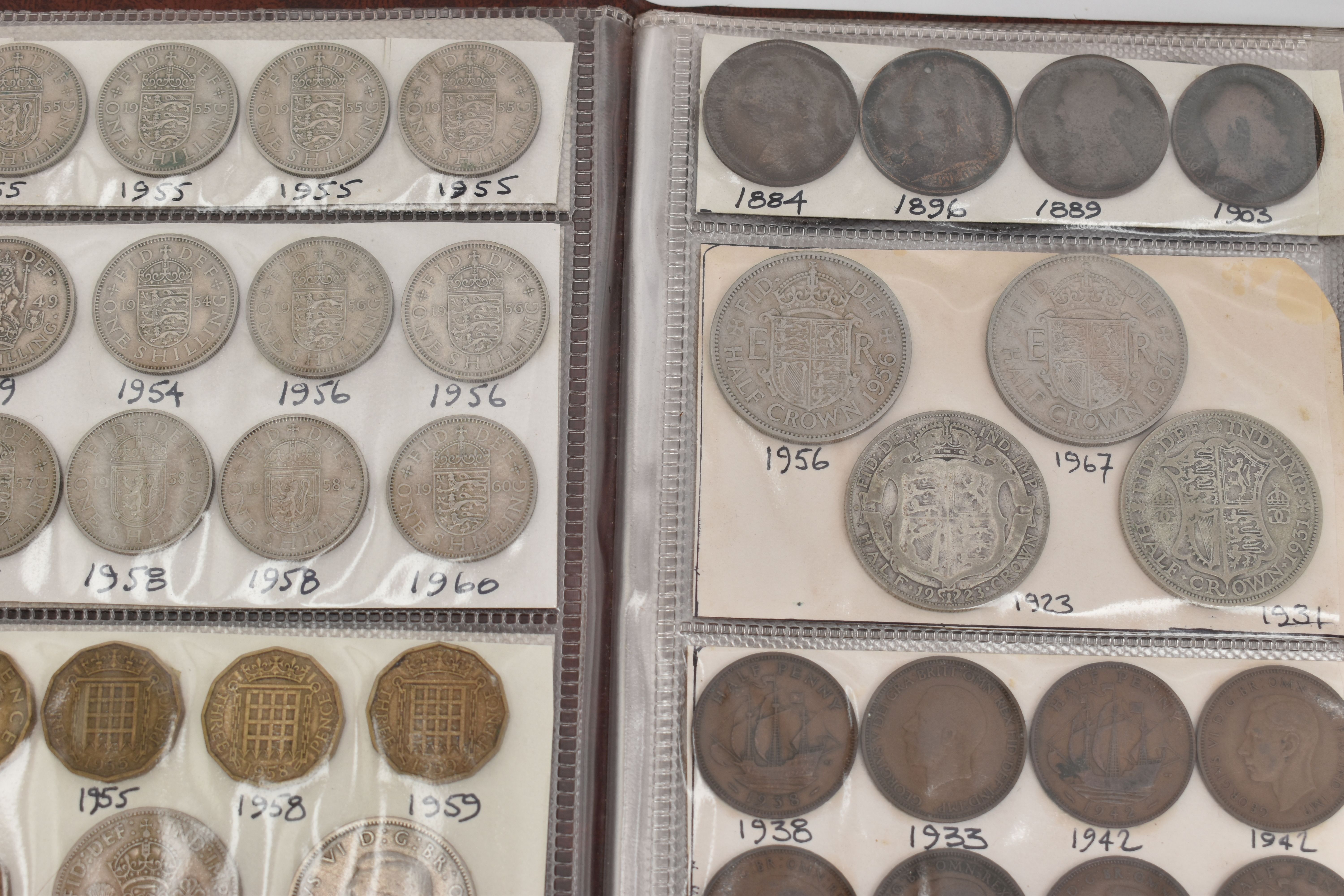 TWO COIN ALBUMS AND TIN OF MAINLY UK COINAGE, to include approximate over one kilo of mixed Silver - Image 6 of 14