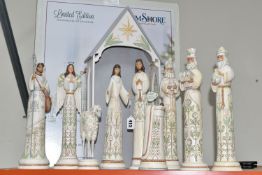 A LIMITED EDITION JIM SHORE 'HEARTWOOD CREEK' NATIVITY SET, 'White Woodland' limited edition 'A Time