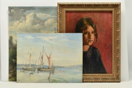 FROM THE ESTATE OF ETHEL POXON (ACTIVE CIRCA 1931-1956) THREE OILS ON BOARD, comprising a portrait