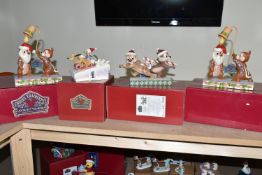FOUR BOXED DISNEY TRADITIONS CHRISTMAS SCULPTURES BY JIM SHORE, comprising two 'Snuff Said'