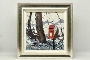 TIMMY MALLETT (BRITISH CONTEMPORARY), 'SNOWY POST BOX', an artist proof edition print, 19/20, signed