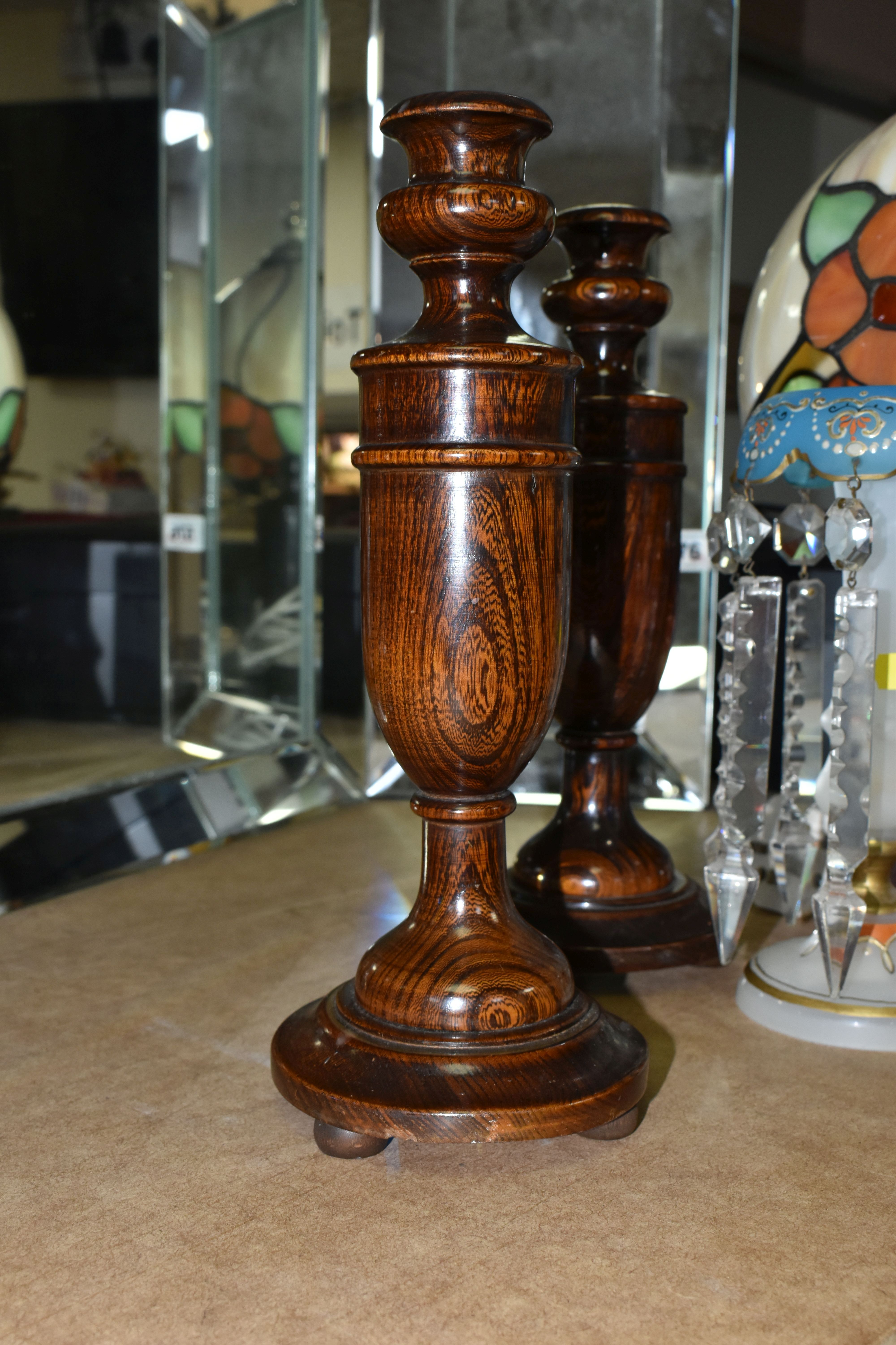 A TRIPLE DRESSING TABLE MIRROR, height 60cm (chipped in one corner), a pair of early 20th century - Image 3 of 6