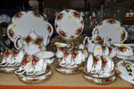 A QUANTITY OF ROYAL ALBERT 'OLD COUNTRY ROSES' PATTERN DINNERWARE, comprising one large teapot (
