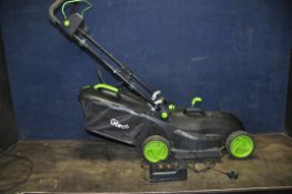 A G TECH CLM021 CORDLESS LAWN MOWER with grassbox, one battery and charger (PAT pass and working)