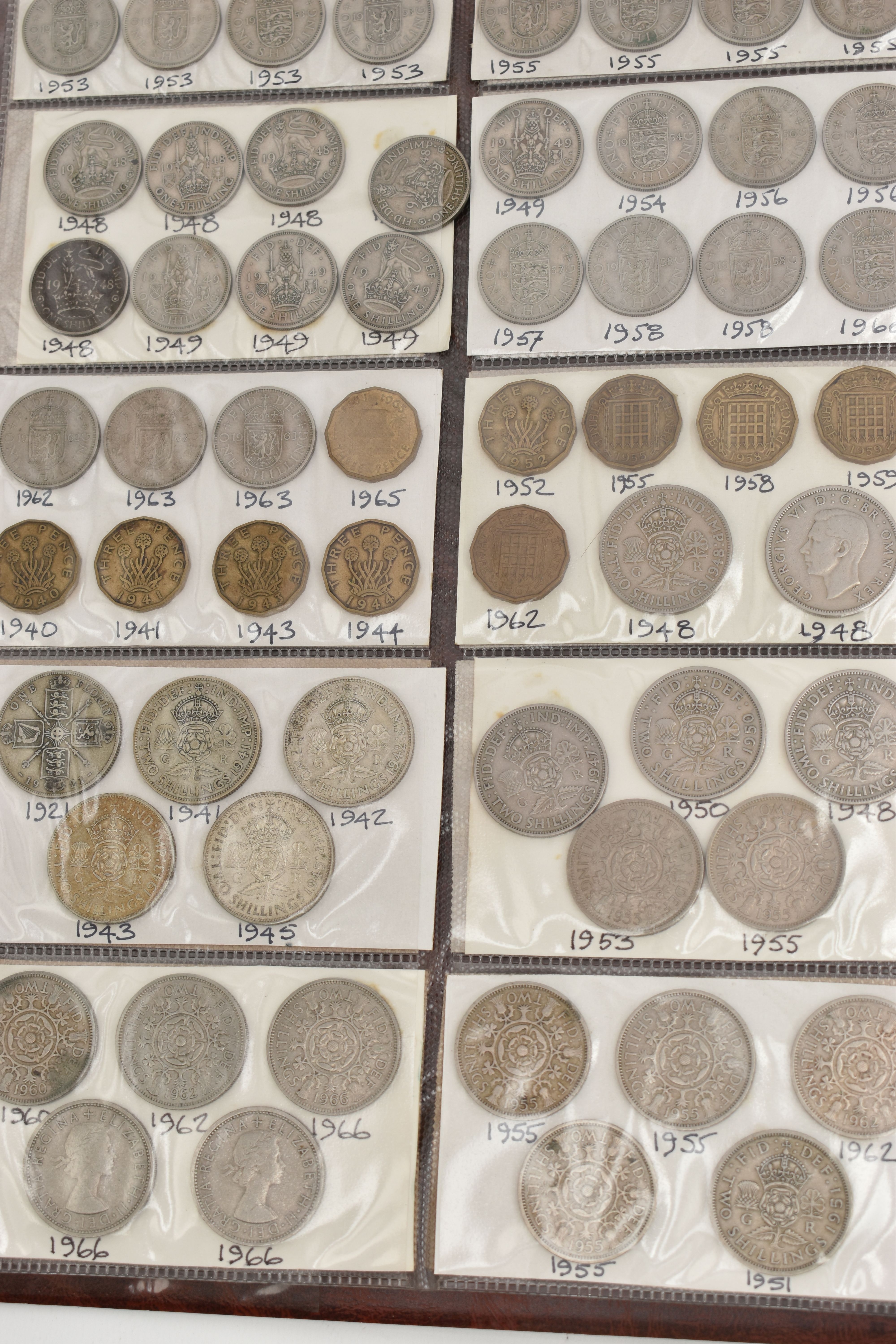 TWO COIN ALBUMS AND TIN OF MAINLY UK COINAGE, to include approximate over one kilo of mixed Silver - Image 4 of 14